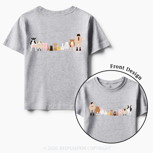 Cute Farm Animals Toddler&Kid's Tees