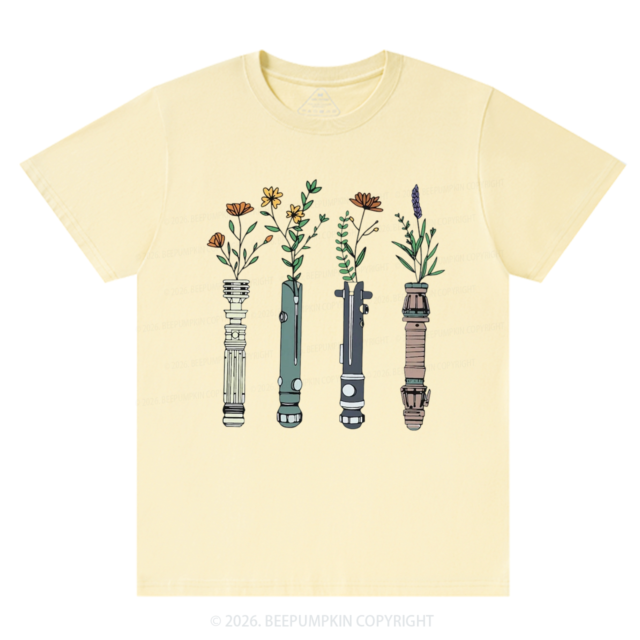 Floral Lightsaber Galaxy T-Shirts