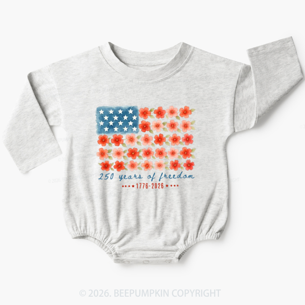America 250th Anniversary 1776–2026 Baby Bubble Romper
