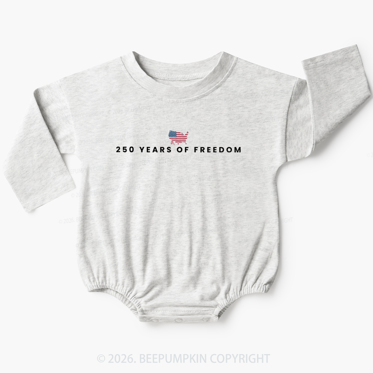 250 Years Of Freedom Baby Bubble Romper