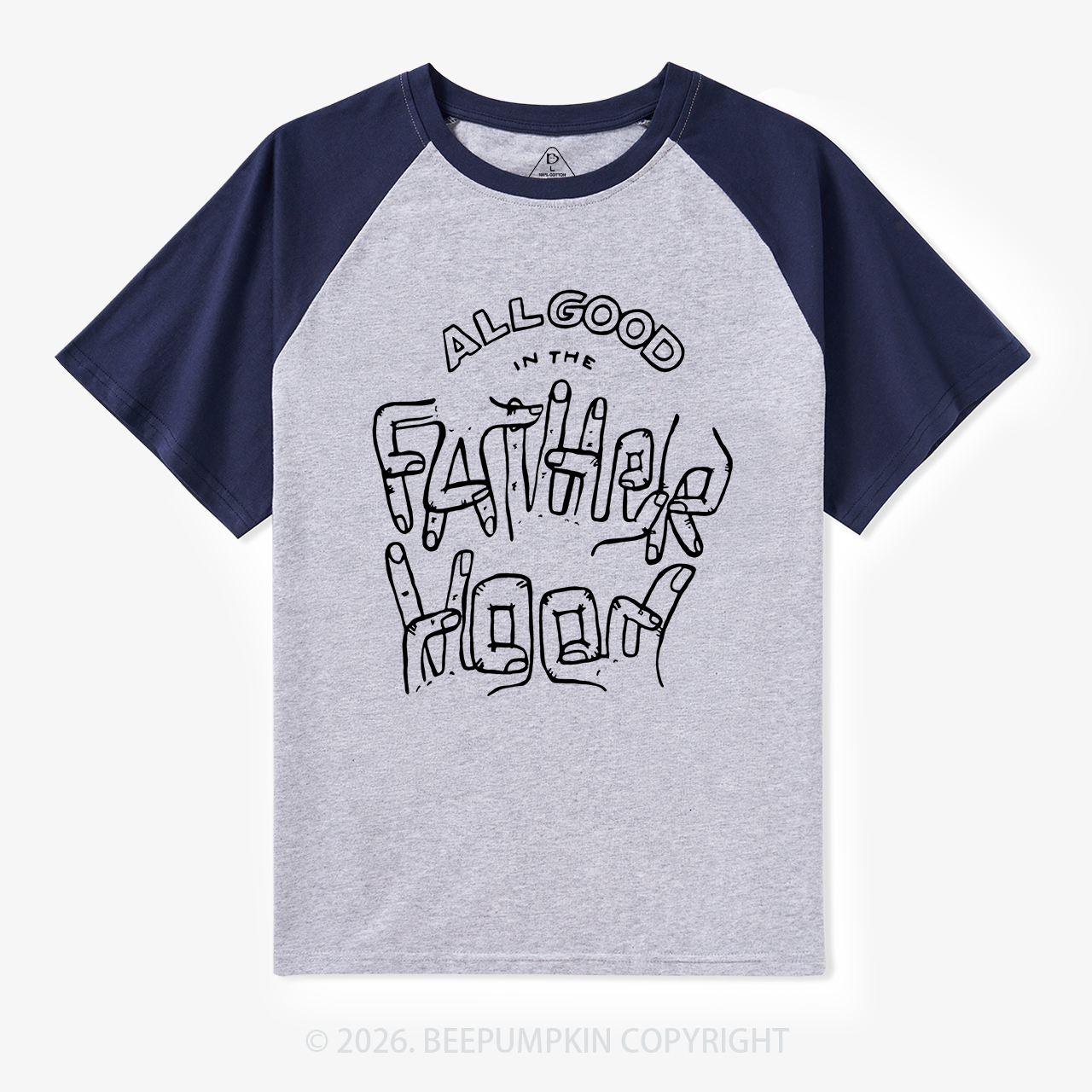 Vintage All Good In The Fatherhood Adult Retro Raglan T-shirt