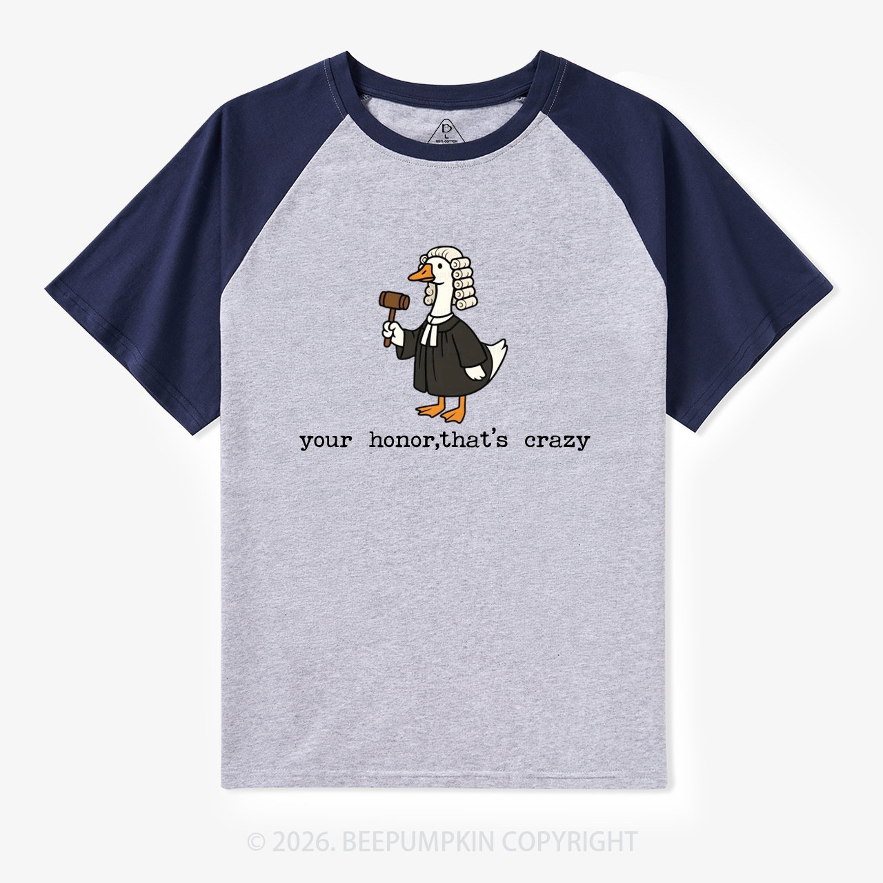 Your Honor That's Crazy Goose Retro Raglan T-shirt