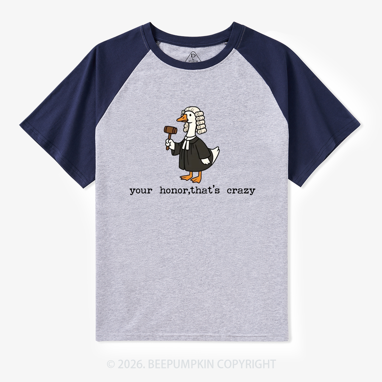 Your Honor That's Crazy Goose Retro Raglan T-shirt