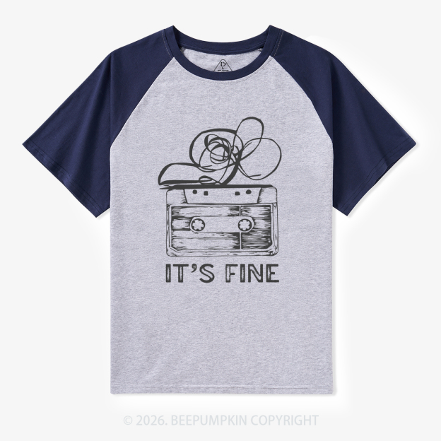 Retro Cassette Tape Raglan T-shirt