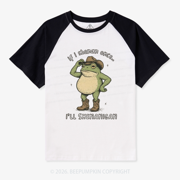 If I Shenan Once I'll Shenanigan Vintage Raglan T-shirt