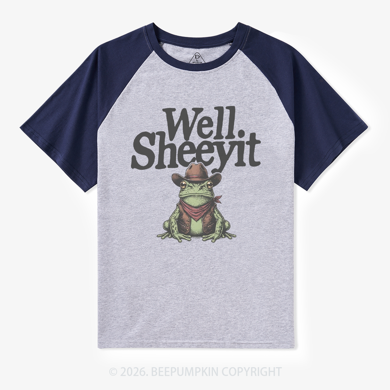 Well Sheeyit Country Frog Vintage Raglan T-shirt