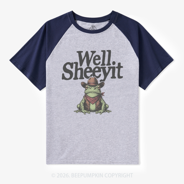 Well Sheeyit Country Frog Vintage Raglan T-shirt