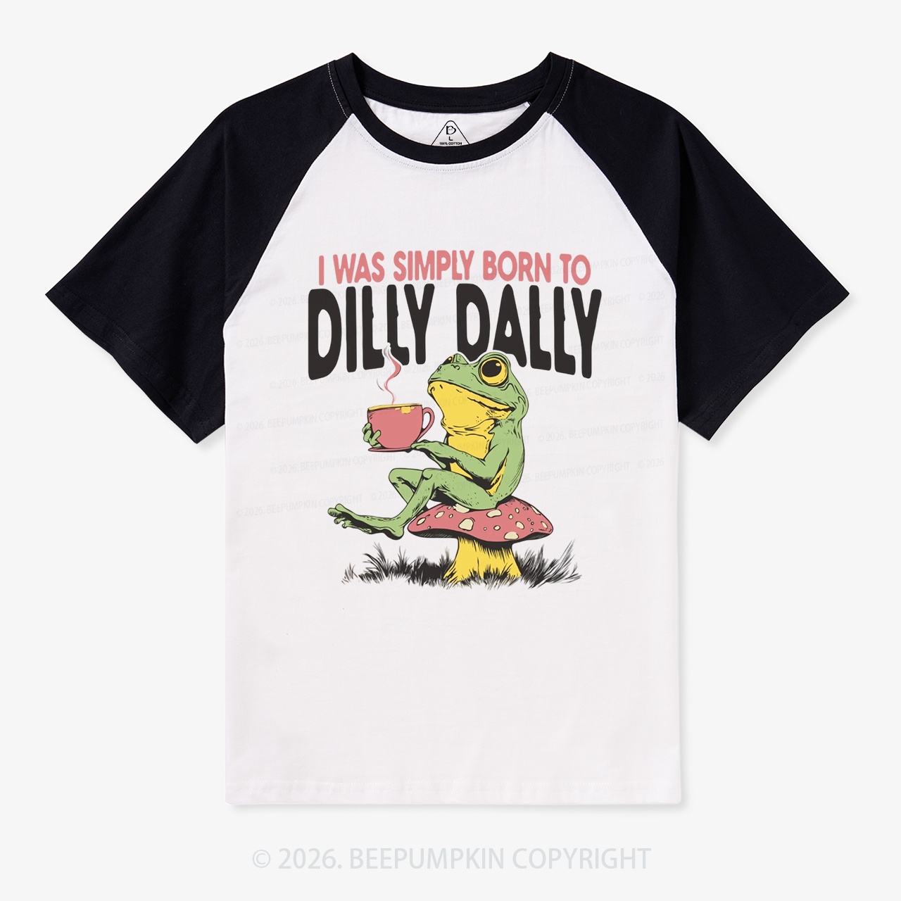 Born to Dilly Dally Vintage Raglan T-shirt