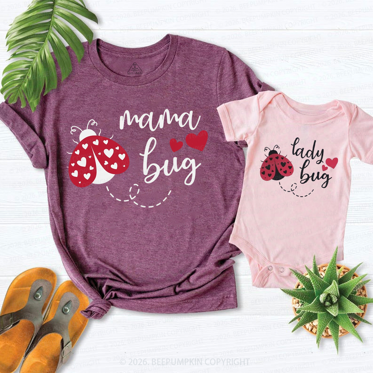 Mama Bug Lady Bug Mom&Me Matching T-Shirts