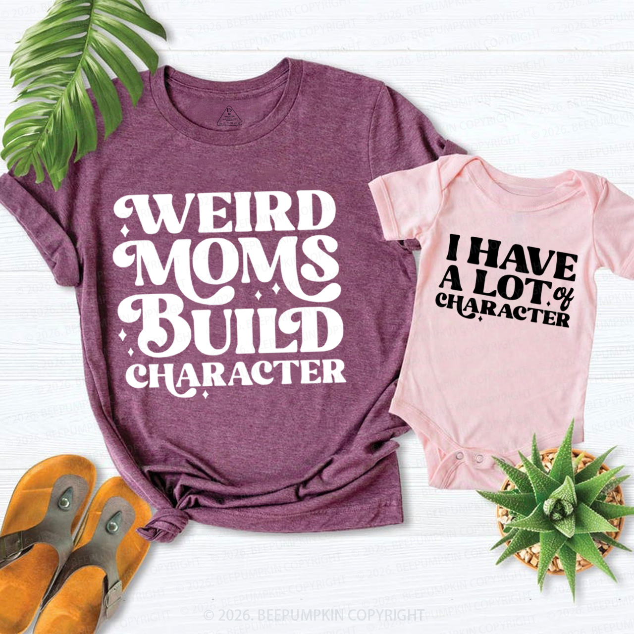 Weird Moms Build Character Mom&Me Matching T-Shirts