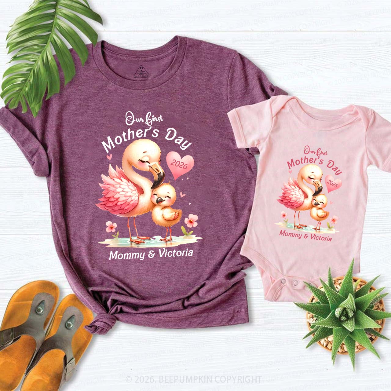 Personalized Our First Mother's Day Matching Tees