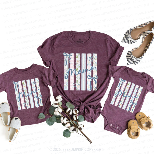 Coquette Preppy Mother's Day Mom&Me Matching T-Shirts