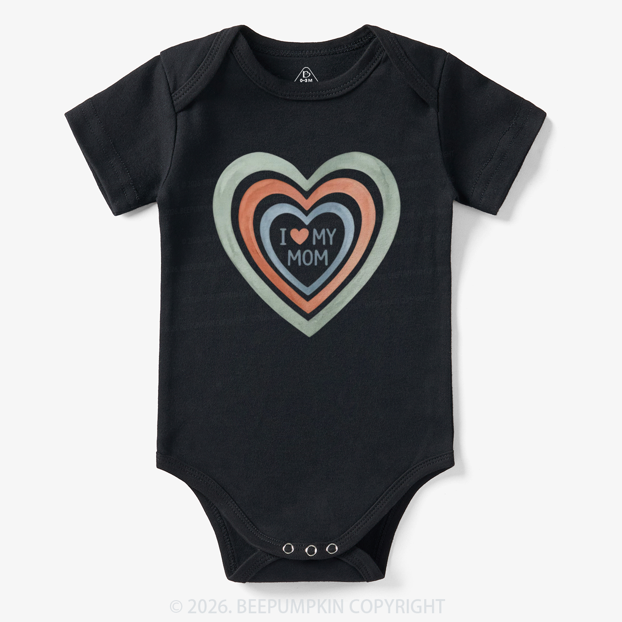 I Love My Mom Cute Mother's Day Bodysuit