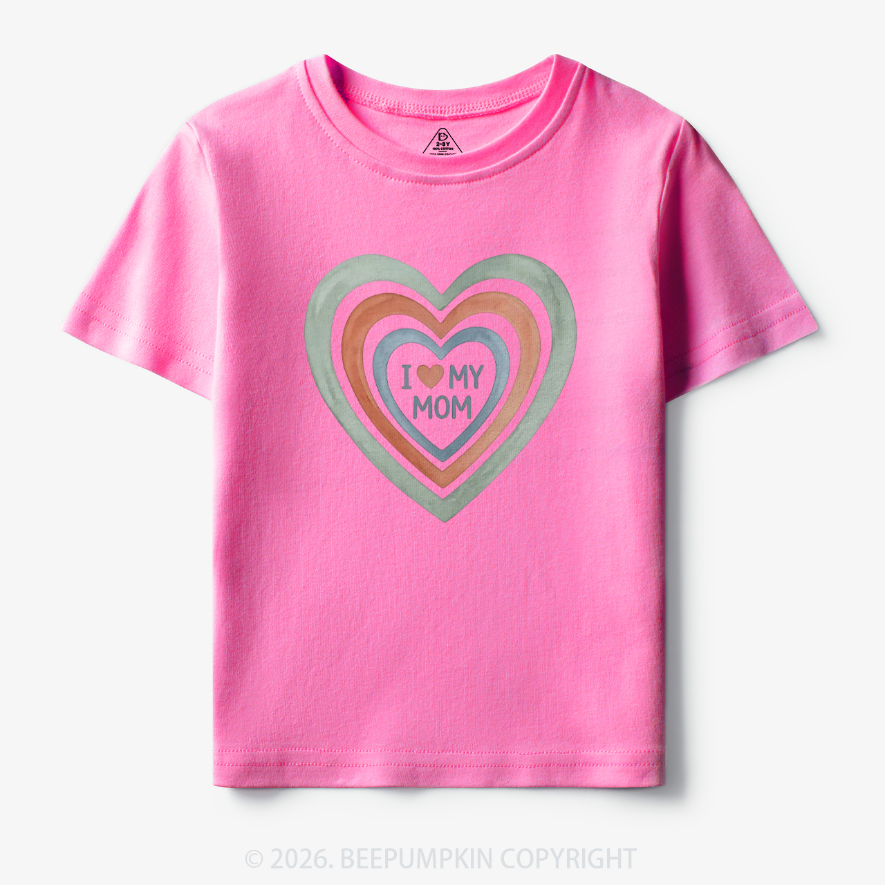 I Love My Mom Cute Mother's Day Toddler&Kid's Tees