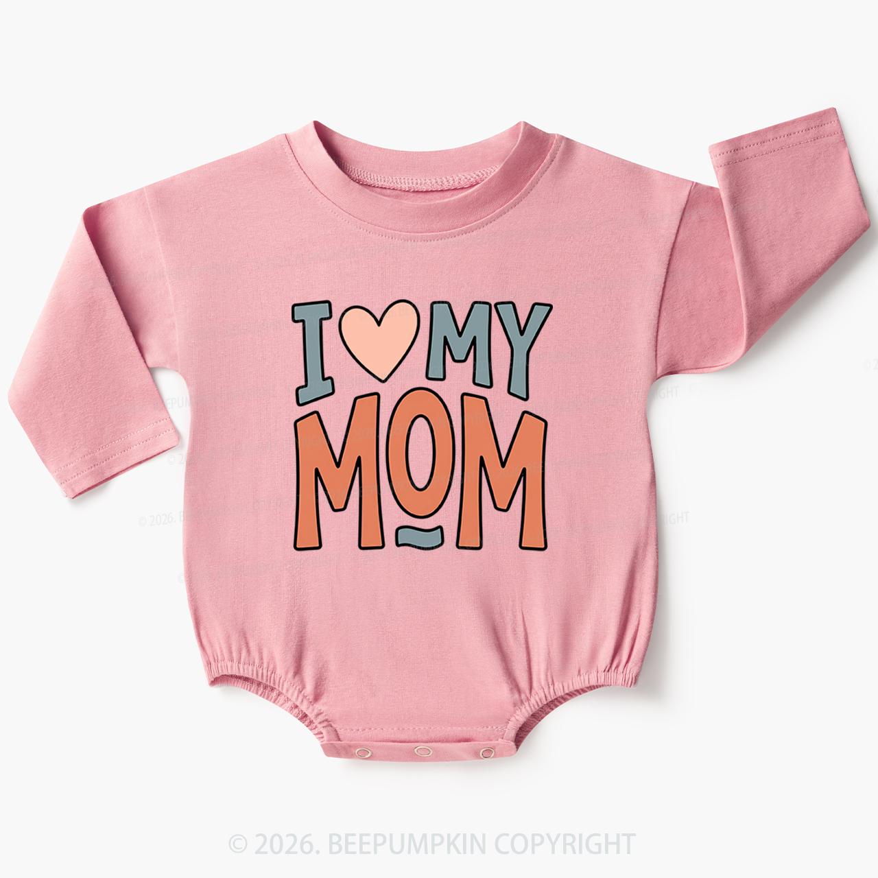 Sweet I Love My Mom Baby Bubble Romper