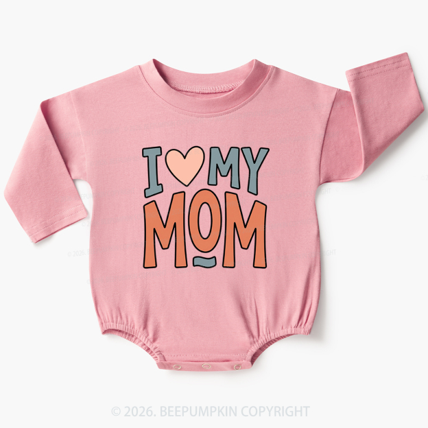 Sweet I Love My Mom Baby Bubble Romper