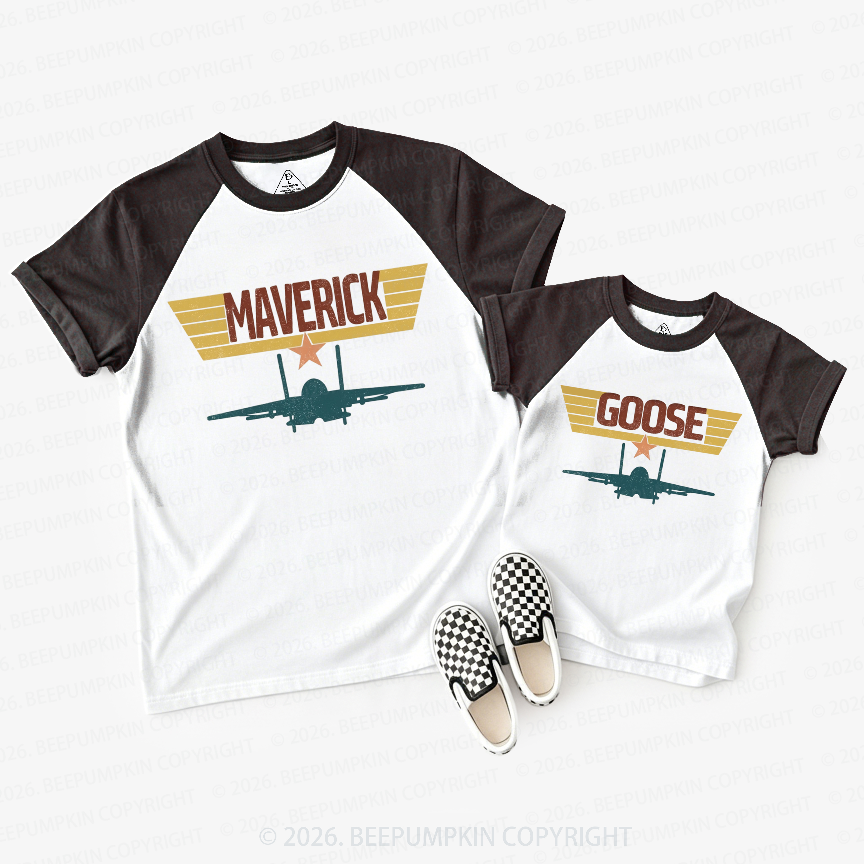 Airplane Dad&Me Matching Raglan T-shirts