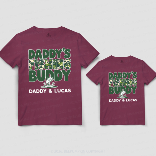 Personalized Fishing Buddies Dad&Me Matching Shirts