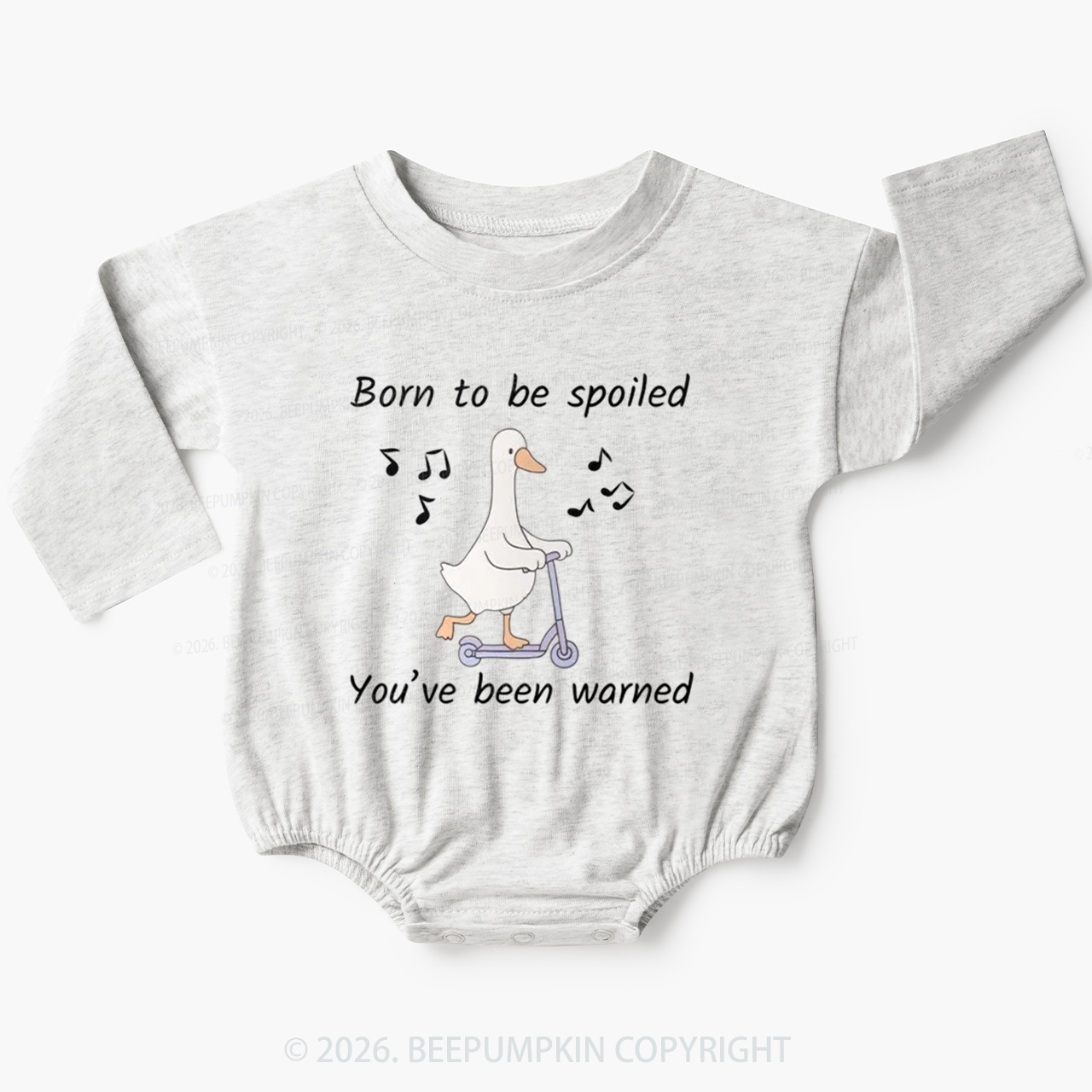 Born To Be Spoiled You’ve Been Warned Baby Bubble Romper
