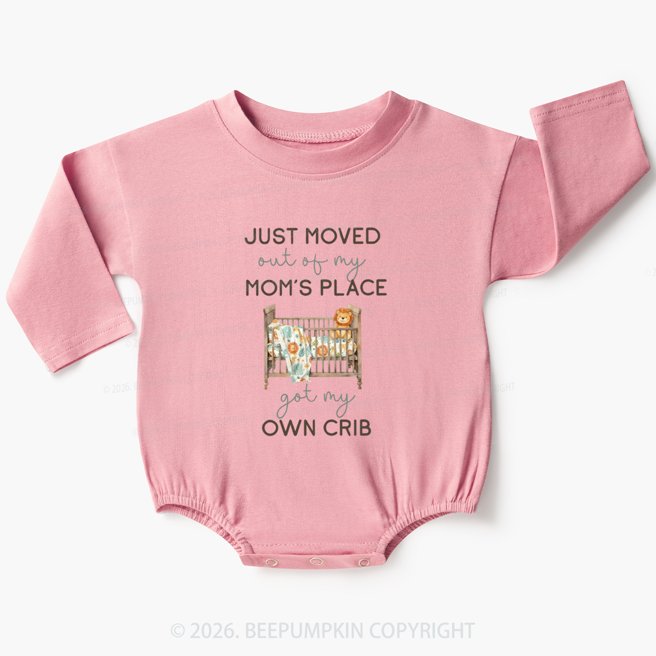 Moved out of my Mom's Place Got My Own Crib Funny Baby Bubble Romper