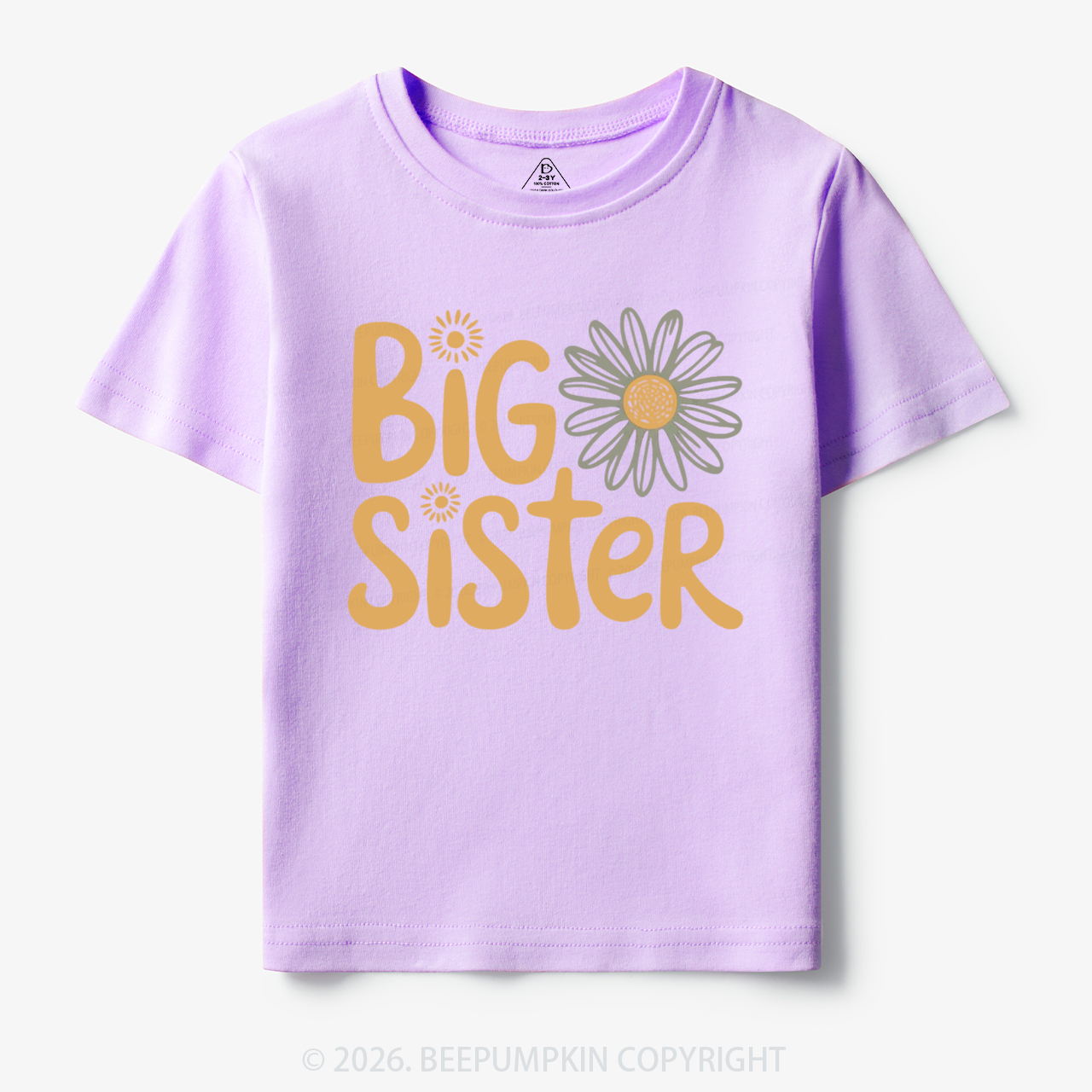 Big Sister Daisy Boho Flower Toddler&Kid's Tees
