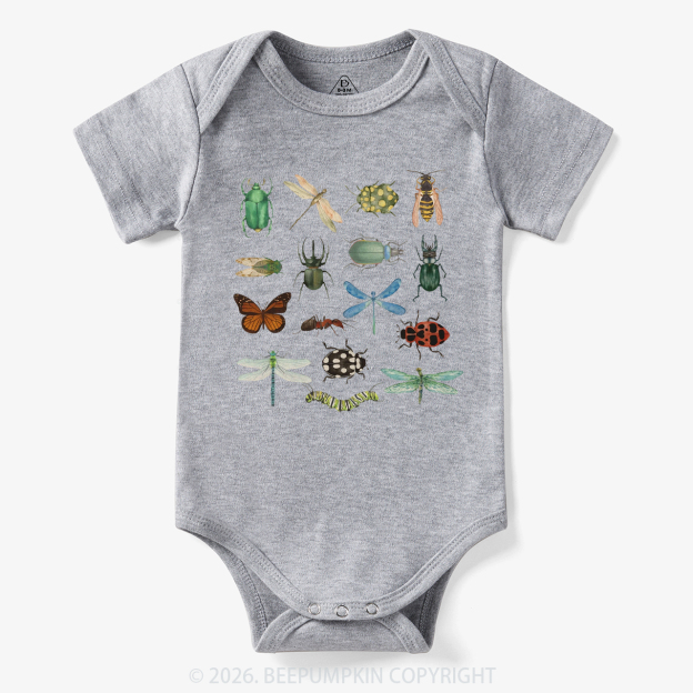 Retro Bugs Boho Natural Bodysuit