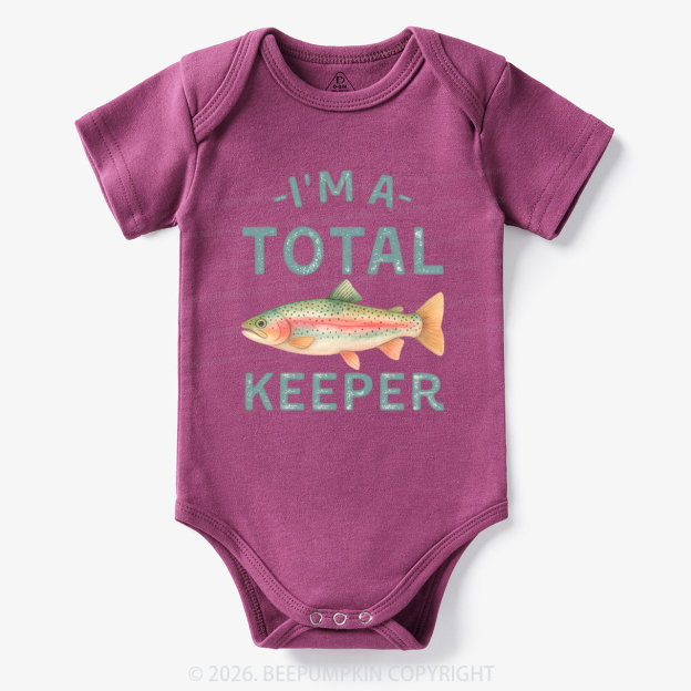 I'm a Total Keeper Funny Fishing Bodysuit