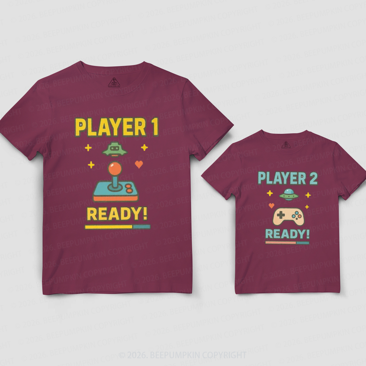 Player 1 & 2 Ready Dad&Me Matching Shirts