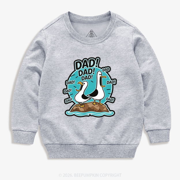Funny Seagull DAD Kid's Sweatshirt