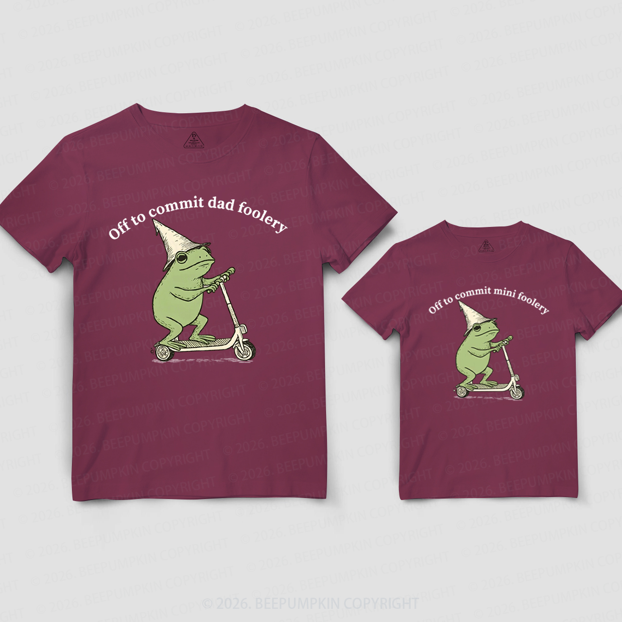 Foolery Mini Foolery Frog Scooter Dad&Me Matching Shirts