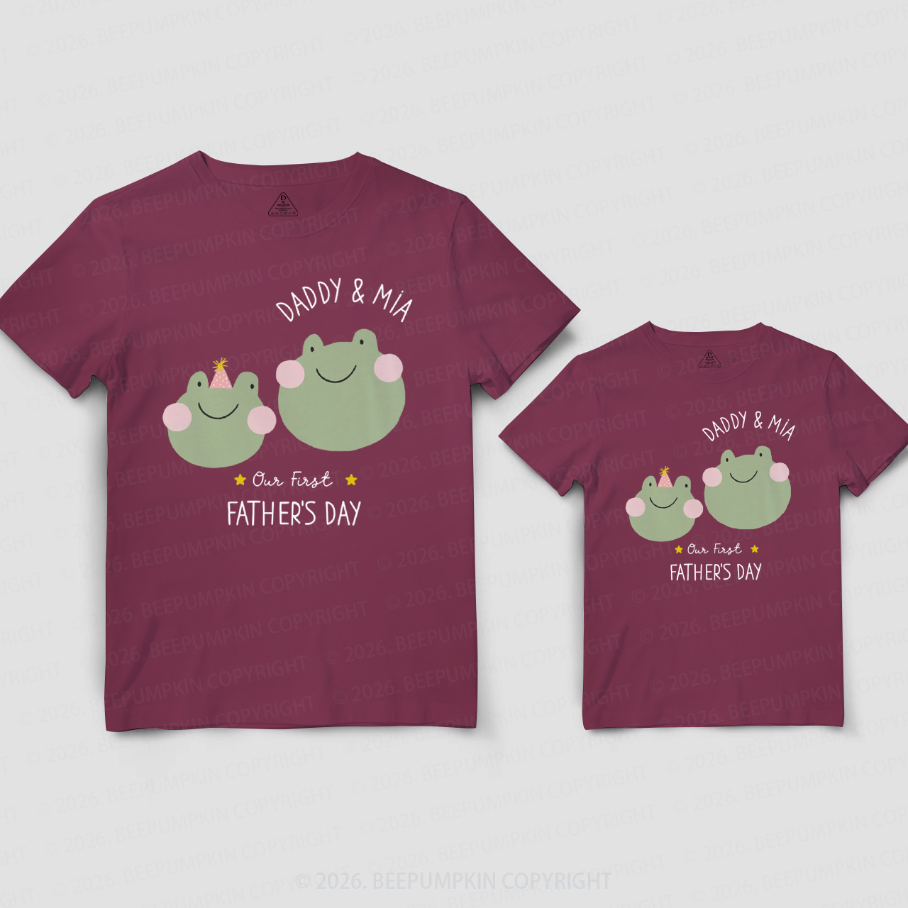 Personalized Cute Our First Father's Day Dad&Me Matching Shirts