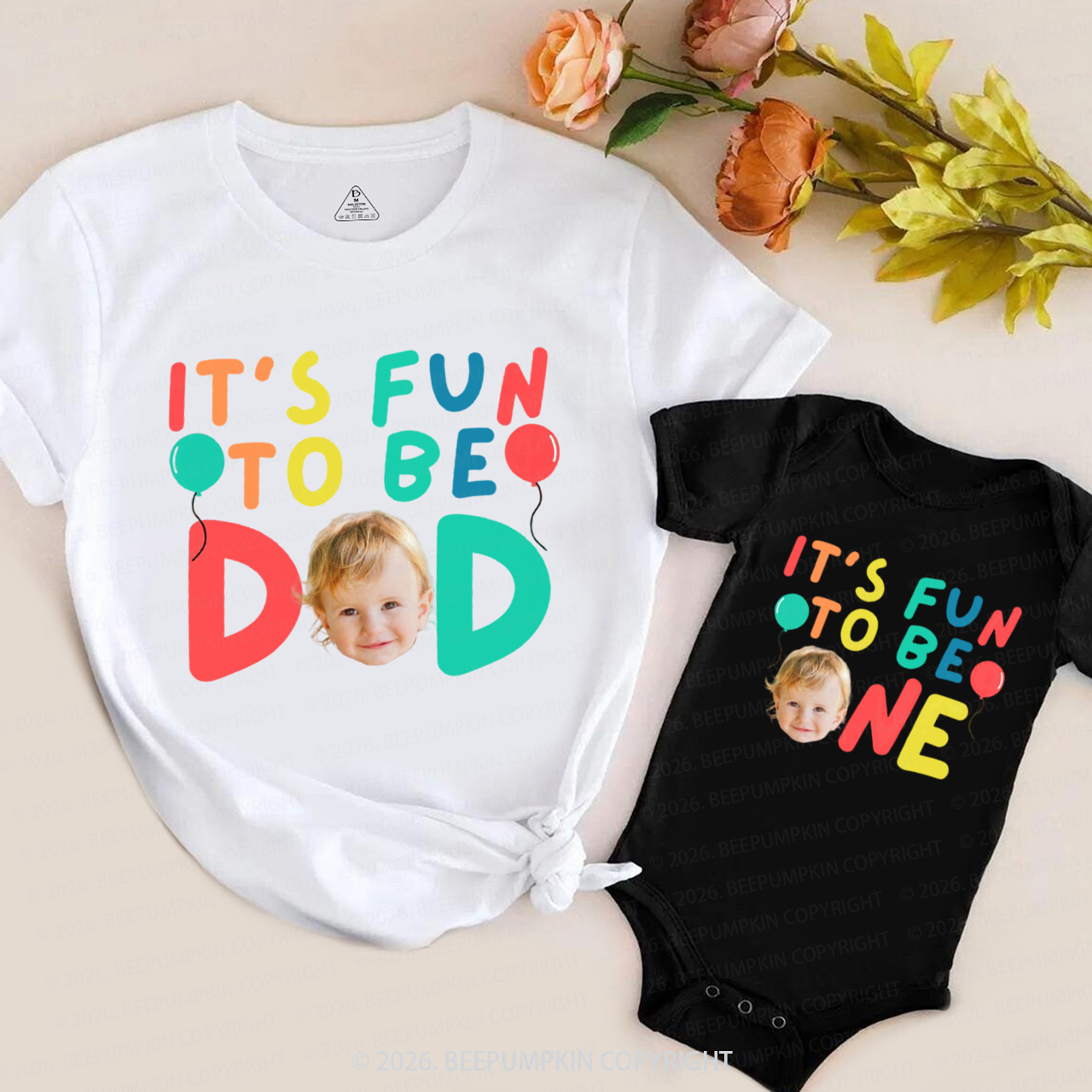 Personalized It's Fun to Be One Birthday Family Matching T-Shirts