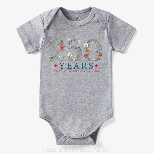 USA 250th Anniversary Floral Bodysuit