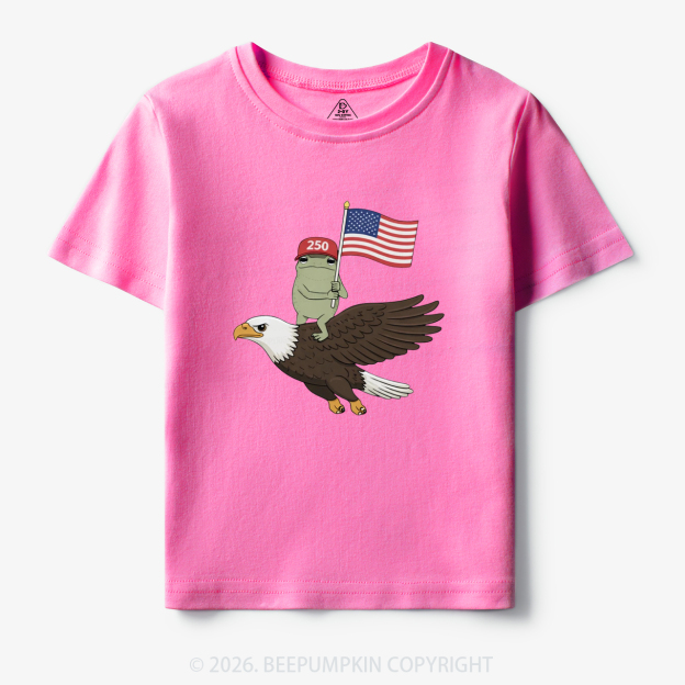 Americas 250th Birthday Funny Frog Toddler&Kid's Tees