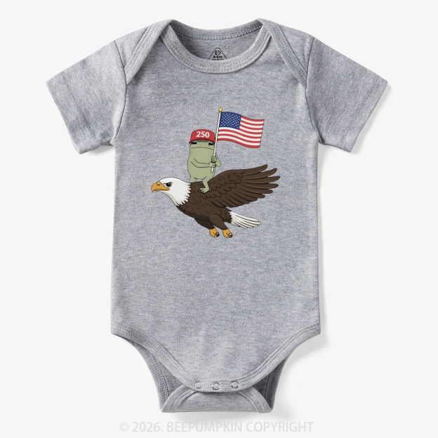 Americas 250th Birthday Funny Frog Bodysuit