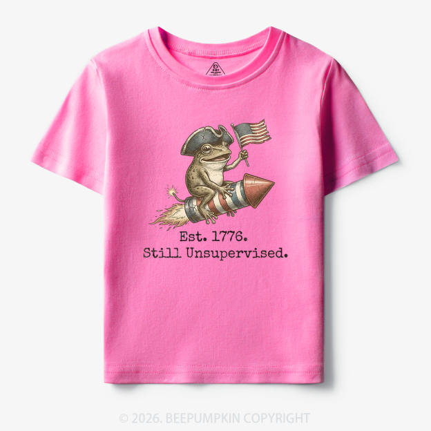Est 1776 Funny Frog American 250th Anniversary Toddler&Kid's Tees
