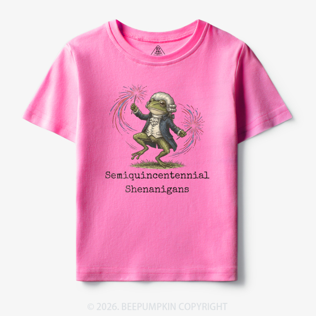 American 250th Anniversary Funny Frog Retro Toddler&Kid's Tees