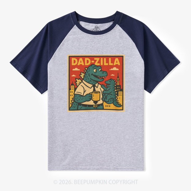 Dadzilla Retro Raglan T-shirt