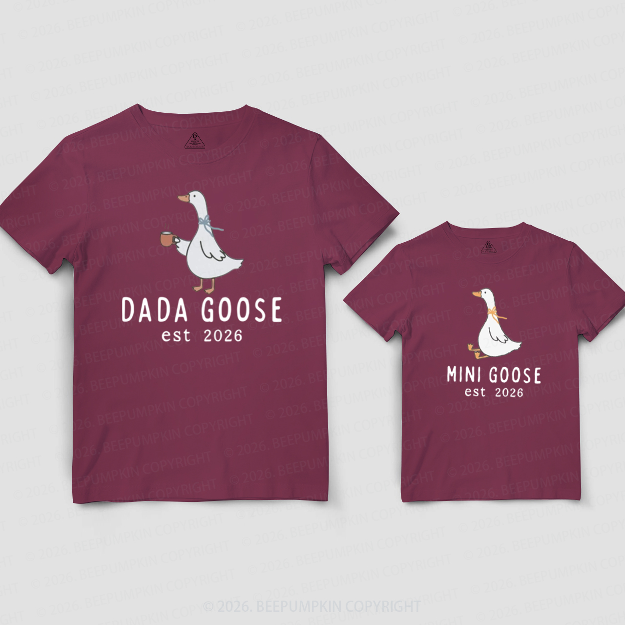 Silly Dada Goose and Mini Goose Dad&Me Matching Shirts