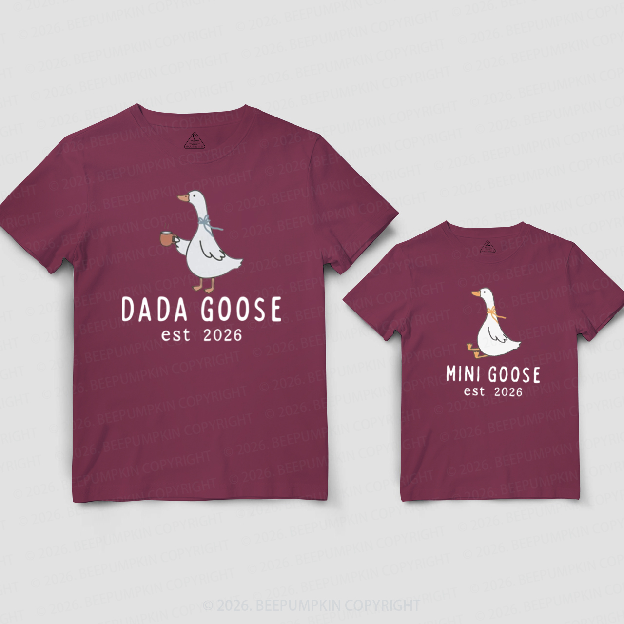 Silly Dada Goose and Mini Goose Dad&Me Matching Shirts