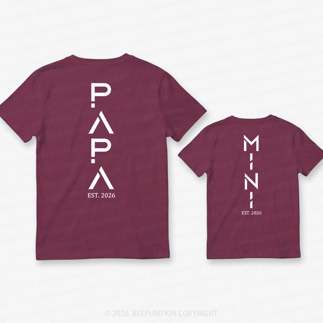 Personalized Papa Mini Dad&Me Matching Shirts
