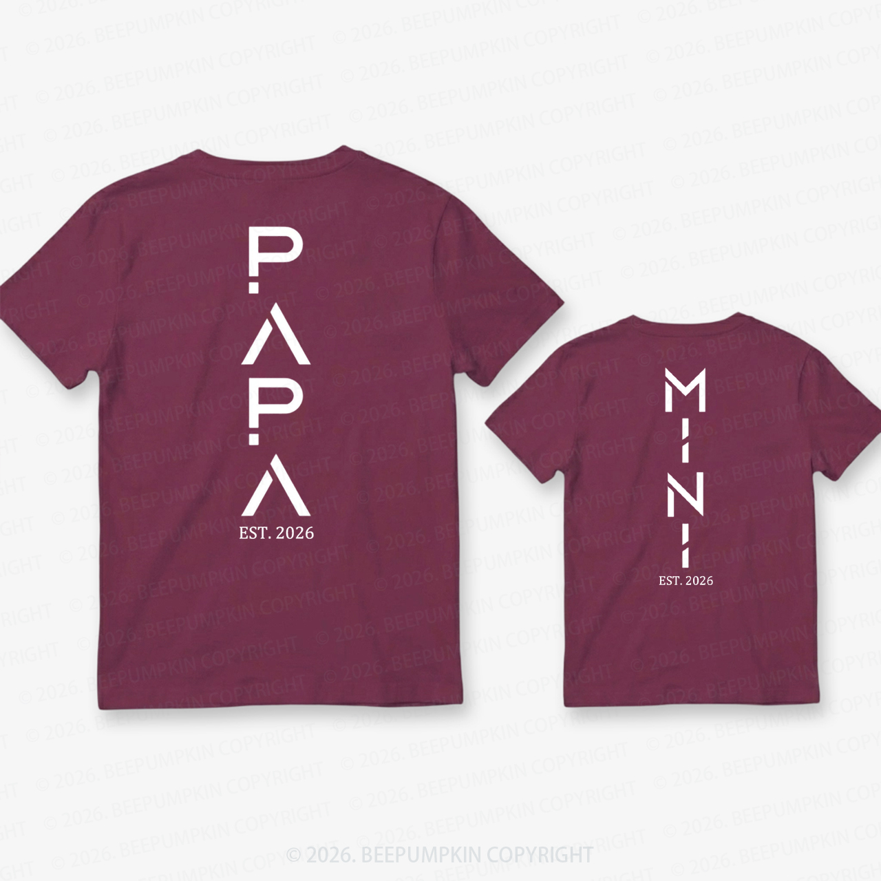 Personalized Papa Mini Dad&Me Matching Shirts