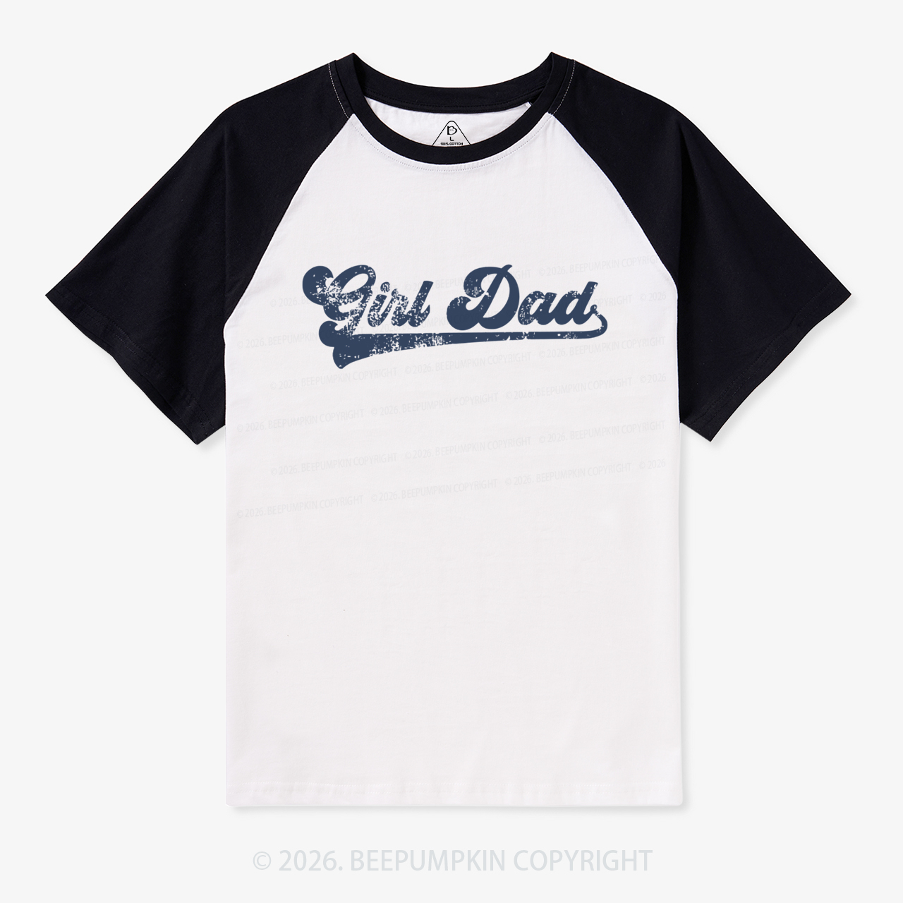 Girl Dad Father’s Day Retro Raglan T-shirt
