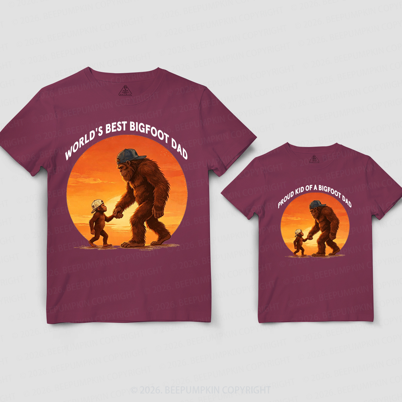 Vintage Sasquatch & Son Dad&Me Matching Shirts