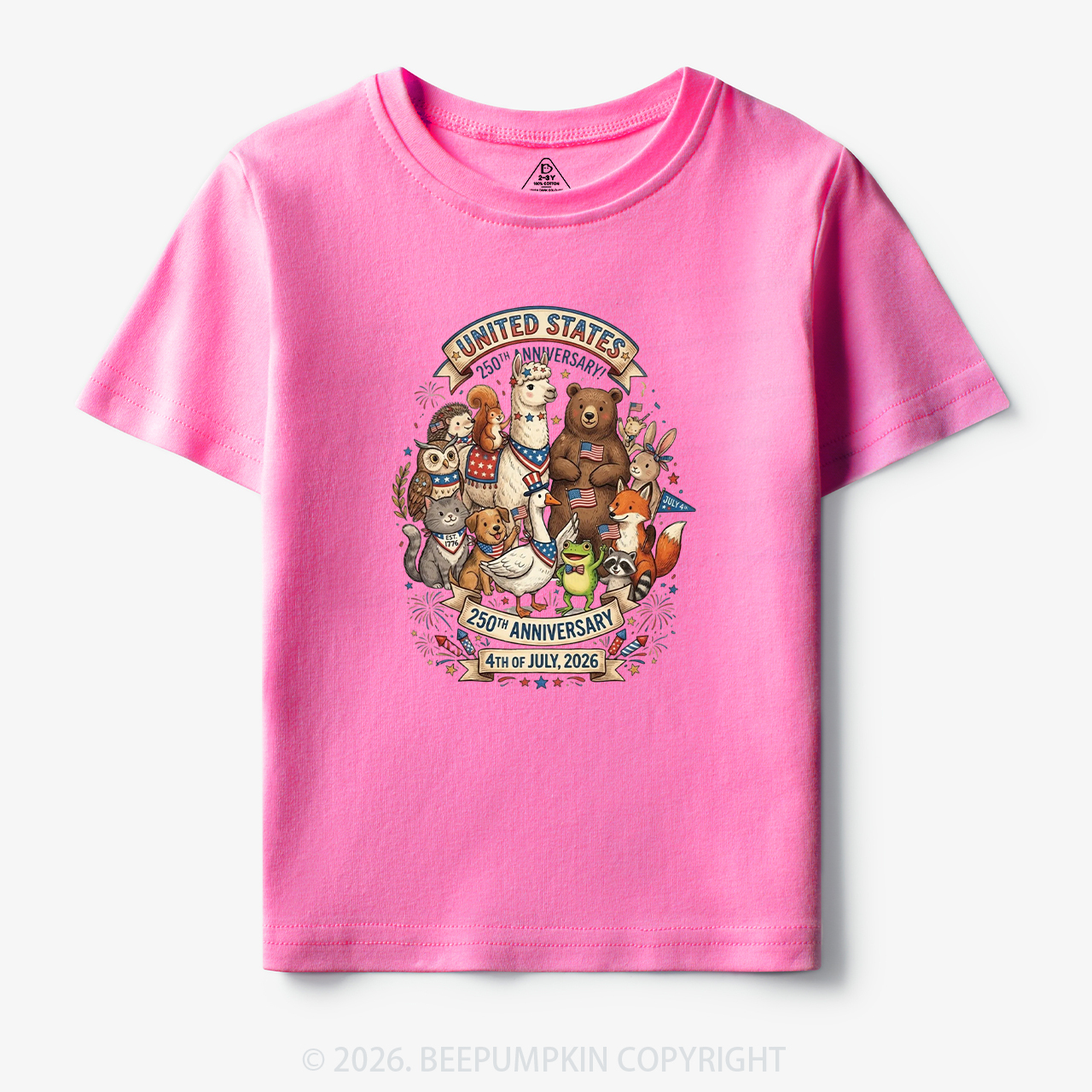 USA 250th Anniversary 4th of July Toddler&Kid's Tees