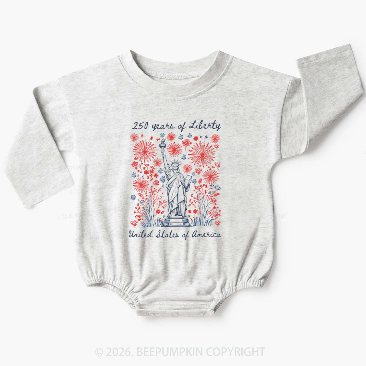 250 Years Of Liberty Baby Bubble Romper