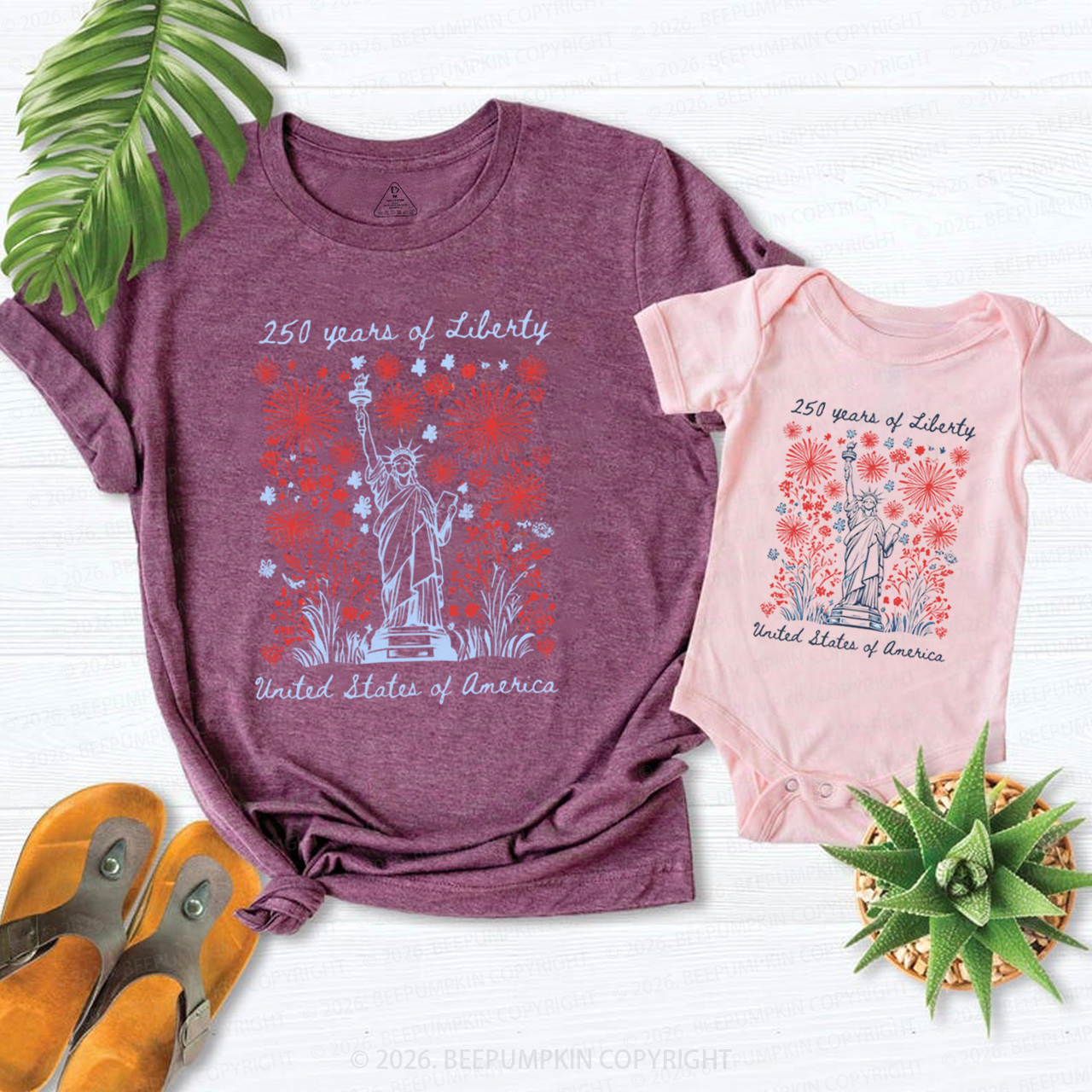 250 Years Of Liberty Mom&Me Matching T-Shirts