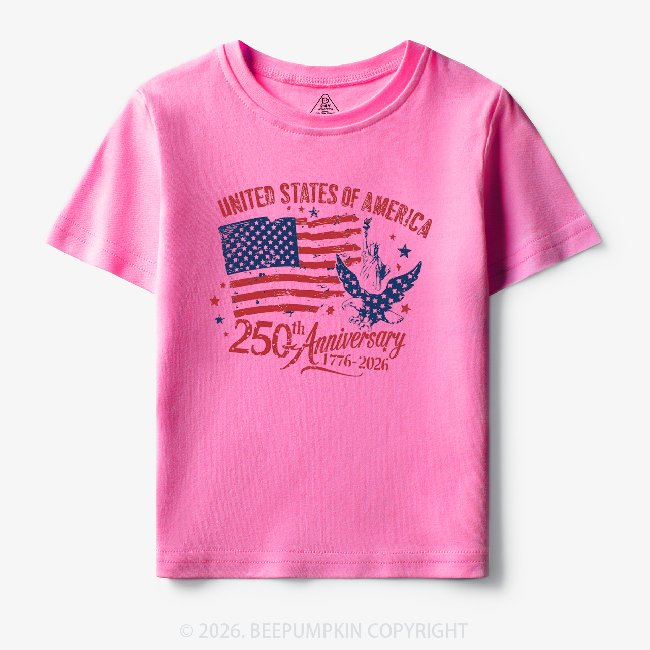 America 250th Anniversary Patriotic Eagle Toddler&Kid's Tees