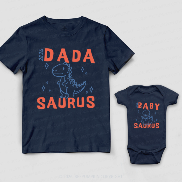 Funny Family Saurus Family Matching Shirts