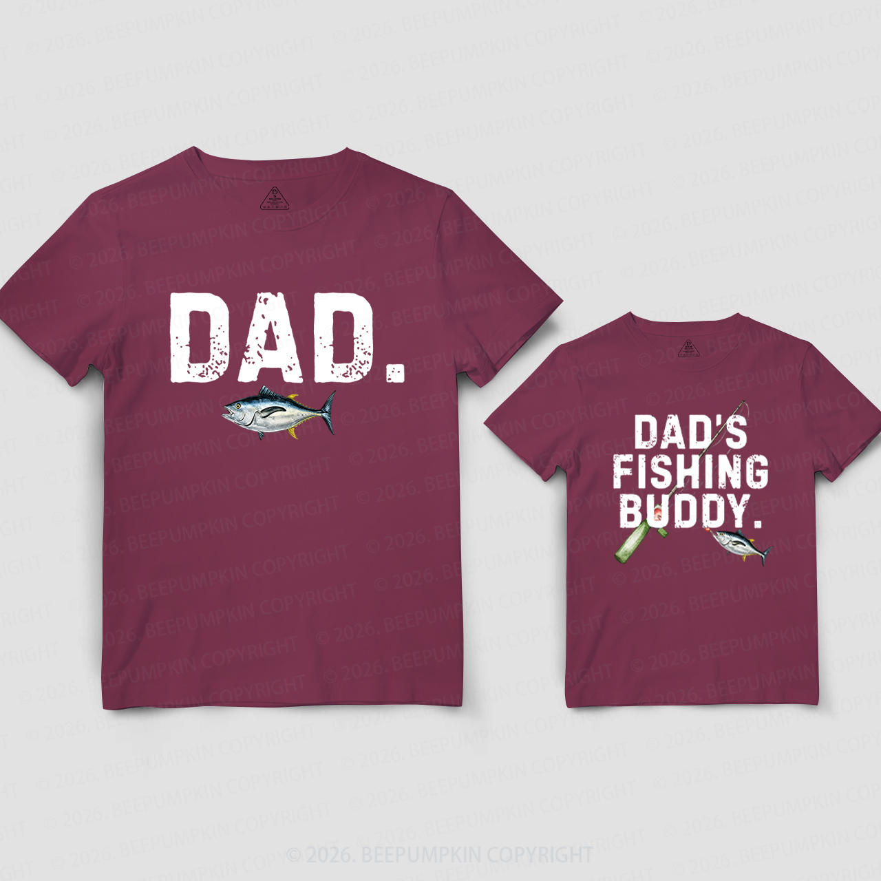 Dad's Fishing Buddy Fathers Day Dad&Me Matching Shirts
